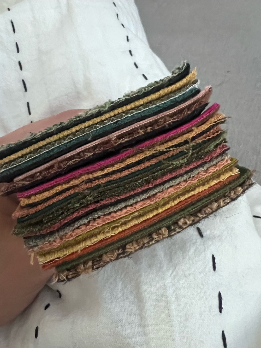 Vintage MCM Inspired  Multi-Color Fabric Swatch Sample Pack Bundle - 40 3x3”